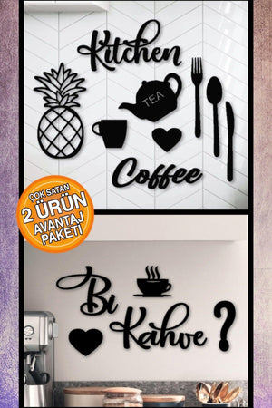 Kitchen + Bi Coffee Kitchen Wall Ornament Wall Decoration Product Wooden Table Set Gift - Swordslife
