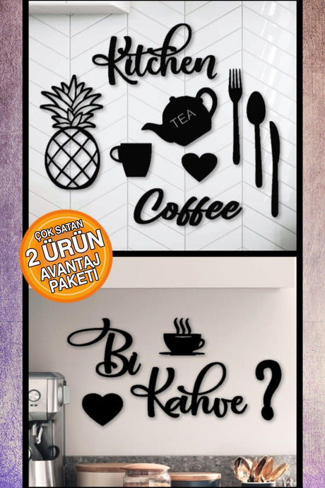 Kitchen + Bi Coffee Kitchen Wall Ornament Wall Decoration Product Wooden Table Set Gift - Swordslife