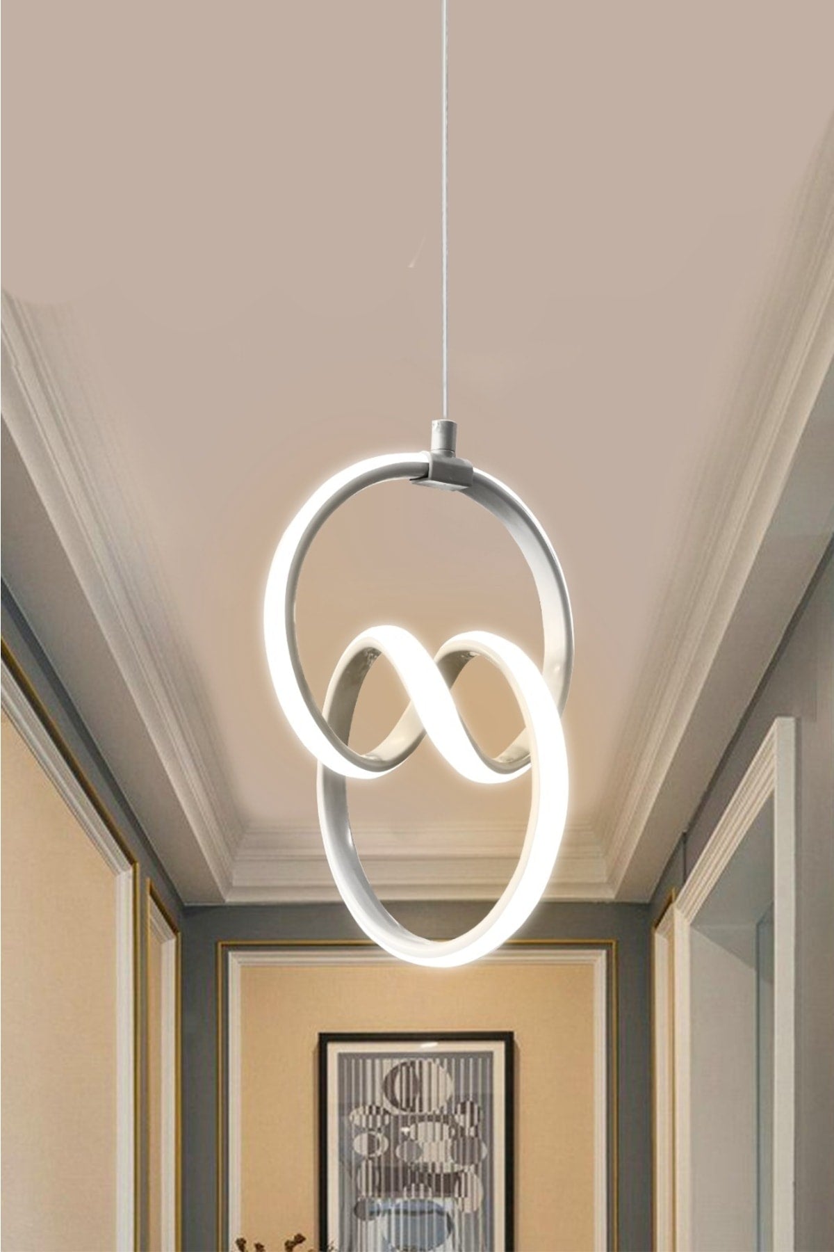 Modern Pendant Lamp Silver Case White Light Led Chandelier 1 Year Warranty Led Chandelier