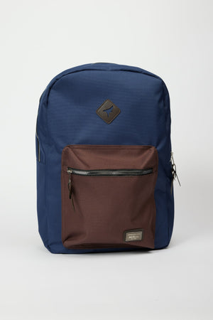 Men'S Navy-Brown Logo School-Backpack