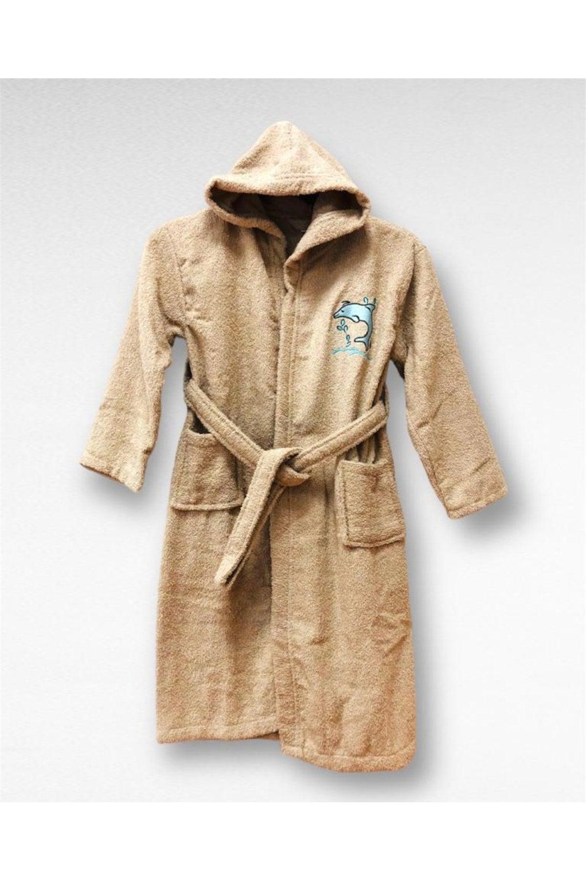 Plain and Hooded Cotton Kids Bathrobe - Swordslife