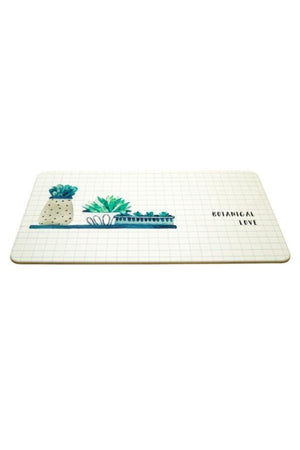 Diatom Bath Mat Water Absorbent Doormat Non-Slip Floor Mat Ablution Mat Botanical - Swordslife
