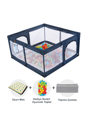 Playard Safe Baby And Kids Playground Playpen 125X125 Play Mat And Balls