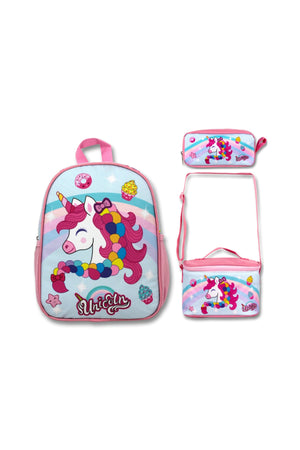 swordslife Unicorn Kindergarten Bag Lunch & Pencil Bag Set