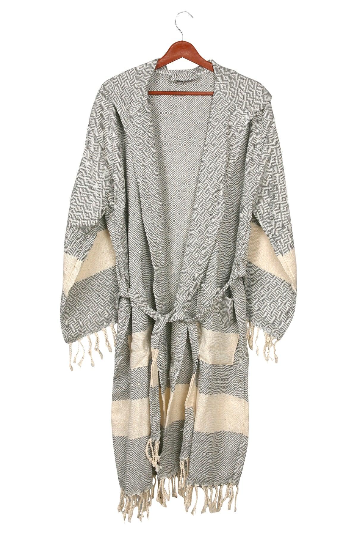 Cotton Hooded Large Size Peshtemal Bathrobe (2xl-3xl-4xl) - Swordslife