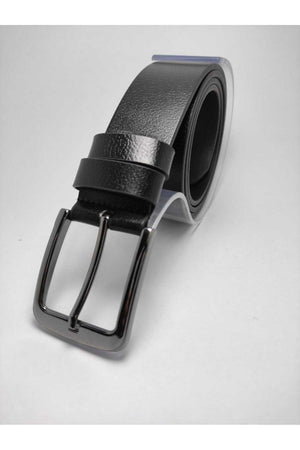 Men'S Black 100% Genuine Leather Belt
