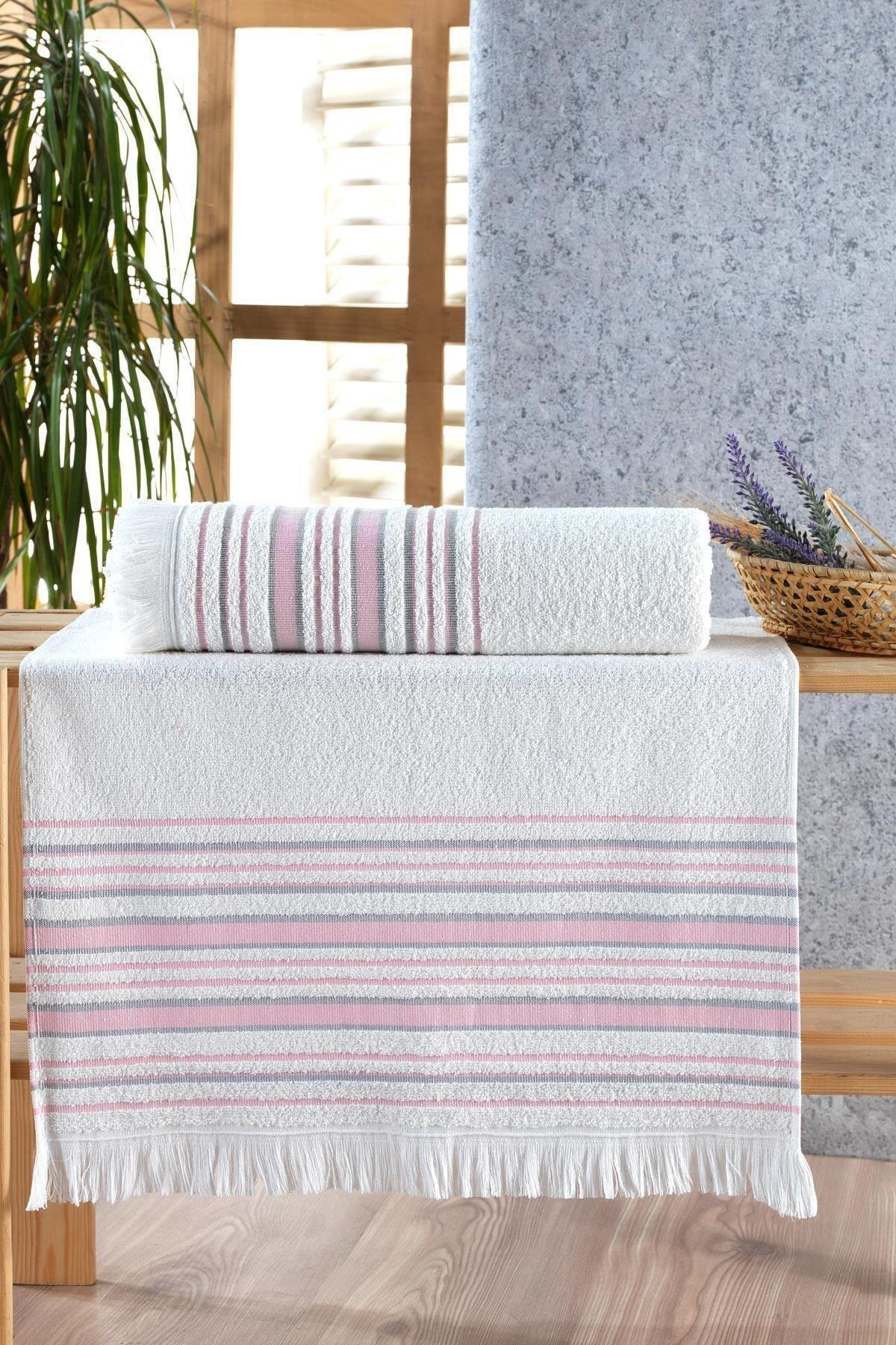 Odin Jacquard Fringed Bath Towel Set of 2 - Swordslife