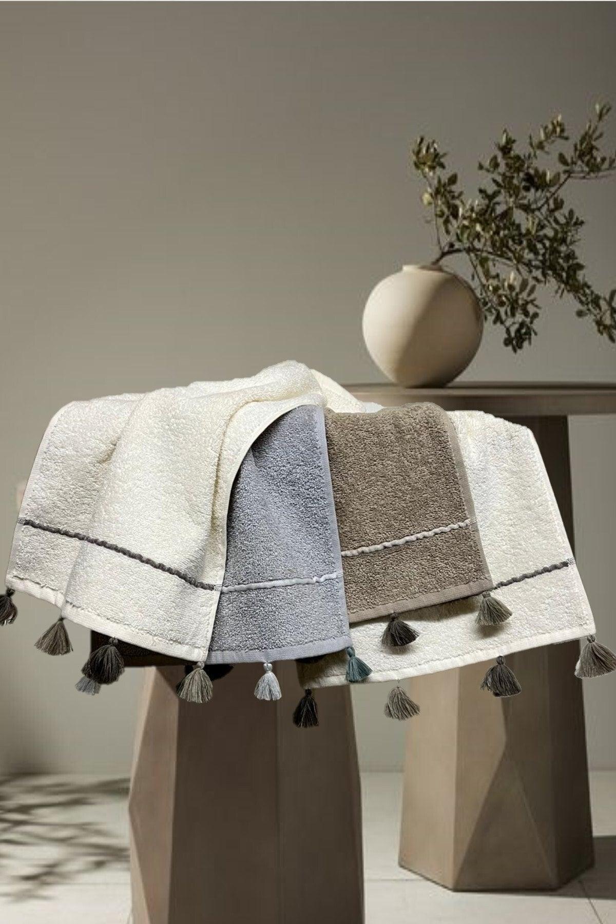 Pompom Piny (1) 4 Piece Hand Towel Kitchen Towel - Swordslife