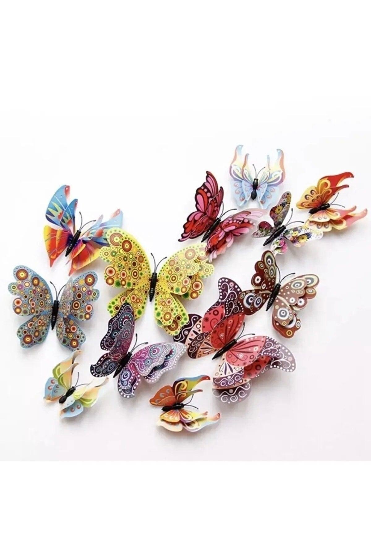 Double Winged Butterfly Custom Butterflies 3d Three-dimensional Wall And Fridge Ornament - Swordslife