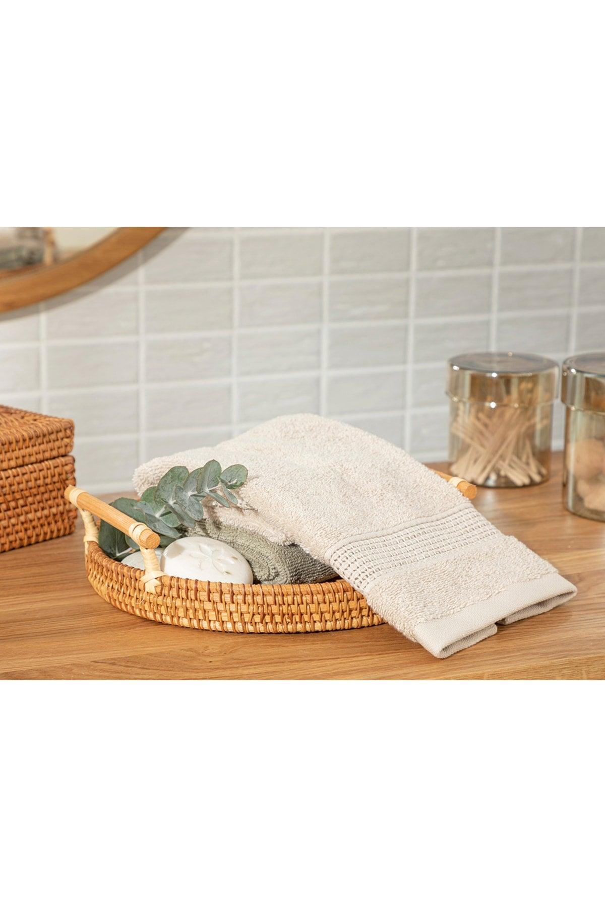 Deluxe Cotton Low Twist Hand Towel 30x50 Cm Beige - Swordslife