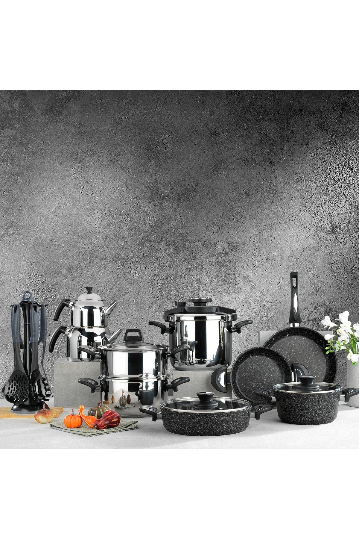 Grand Çelik - Yyçeyiz Set-20 Pcs.-Black