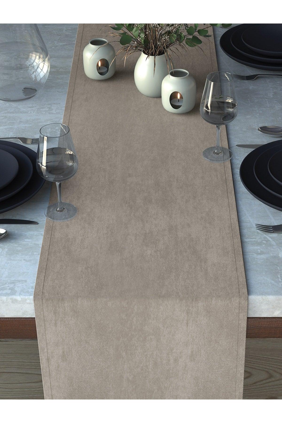 Velvet Textured Light Gray Runner - Swordslife