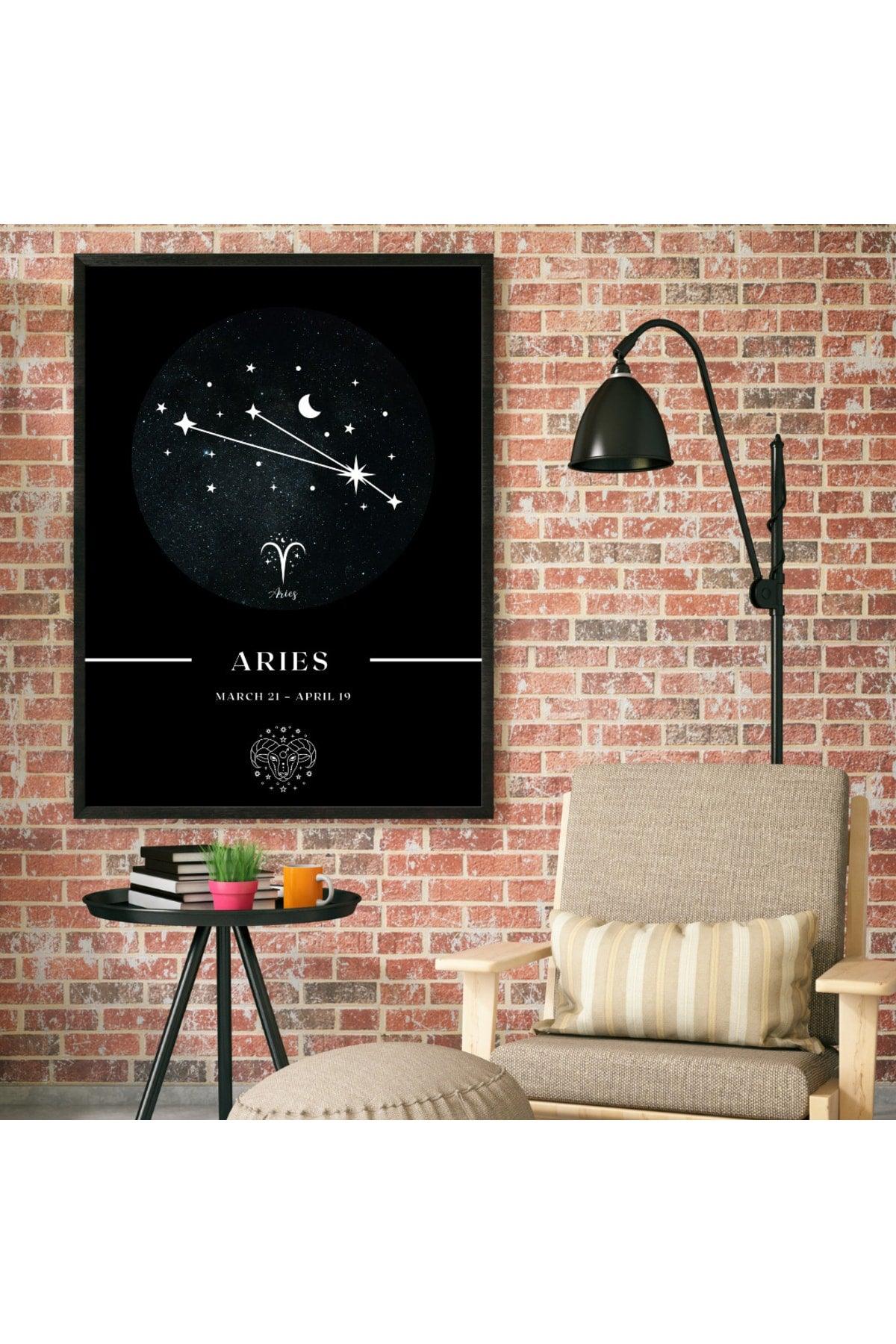 Aries Aries Zodiac Constellation Chart Astrology Horoscope Symbol 34x44cm - Swordslife