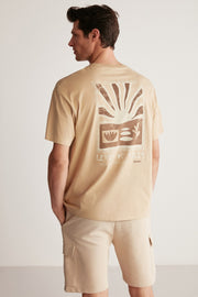 Fınn Oversize Beige Single T-Shirt