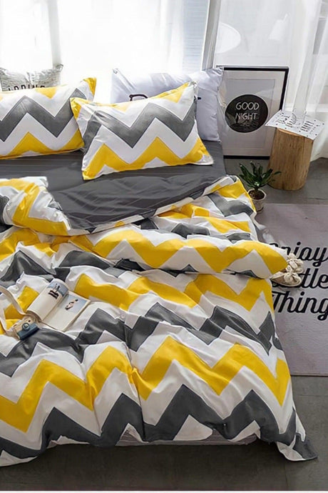 Single Duvet Cover Set with Elastic Sheet - Swordslife