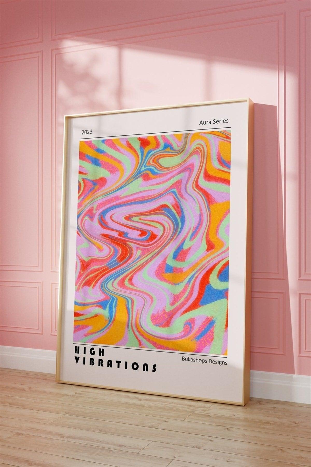 High Vibrations Aura Painting, Poster - Unframed - Swordslife