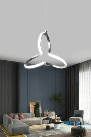 Modern Pendant Lamp Led Chandelier Silver Color White Light Led Chandelier 1 Year Warranty