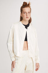Lora Regular Fit Crew Neck Ecru Sweatshirt - Swordslife