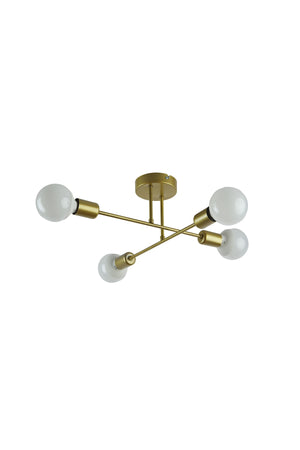 Spider Cross Living Room - Kitchen - Bedroom Antique 4-Piece Ceiling Plate Chandelier (Without Bulb)