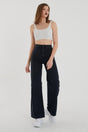 Women's Extra High Waist Lycra Palazzo Pants - Wide Leg Wide Leg Jeans - Swordslife