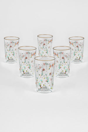 Flora Set Of 6 Coffee Side Glasses