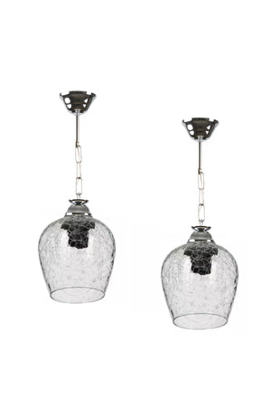 Transparent 2 Pieces Modern Single Chandelier
