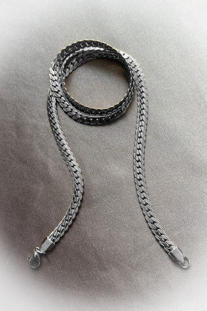 Cuban Snake 60 Cm / 6 Mm Thick Chain Necklace, 925 Sterling Silver Plated Men'S Necklace Does Not Tarnish