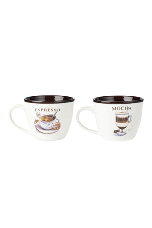 Plaisir Mignonne Set Of 2 Mugs - Brown - 240 Ml