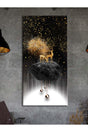 Fluid Gold Stars And Deers Luxury Decorative Canvas Painting - Voov1938 - Swordslife