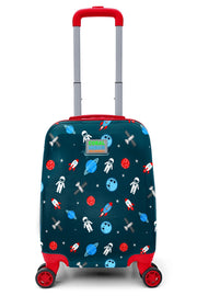Kids Indigo Red Space Patterned Suitcase 16749