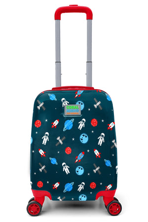 Kids Indigo Red Space Patterned Suitcase 16749