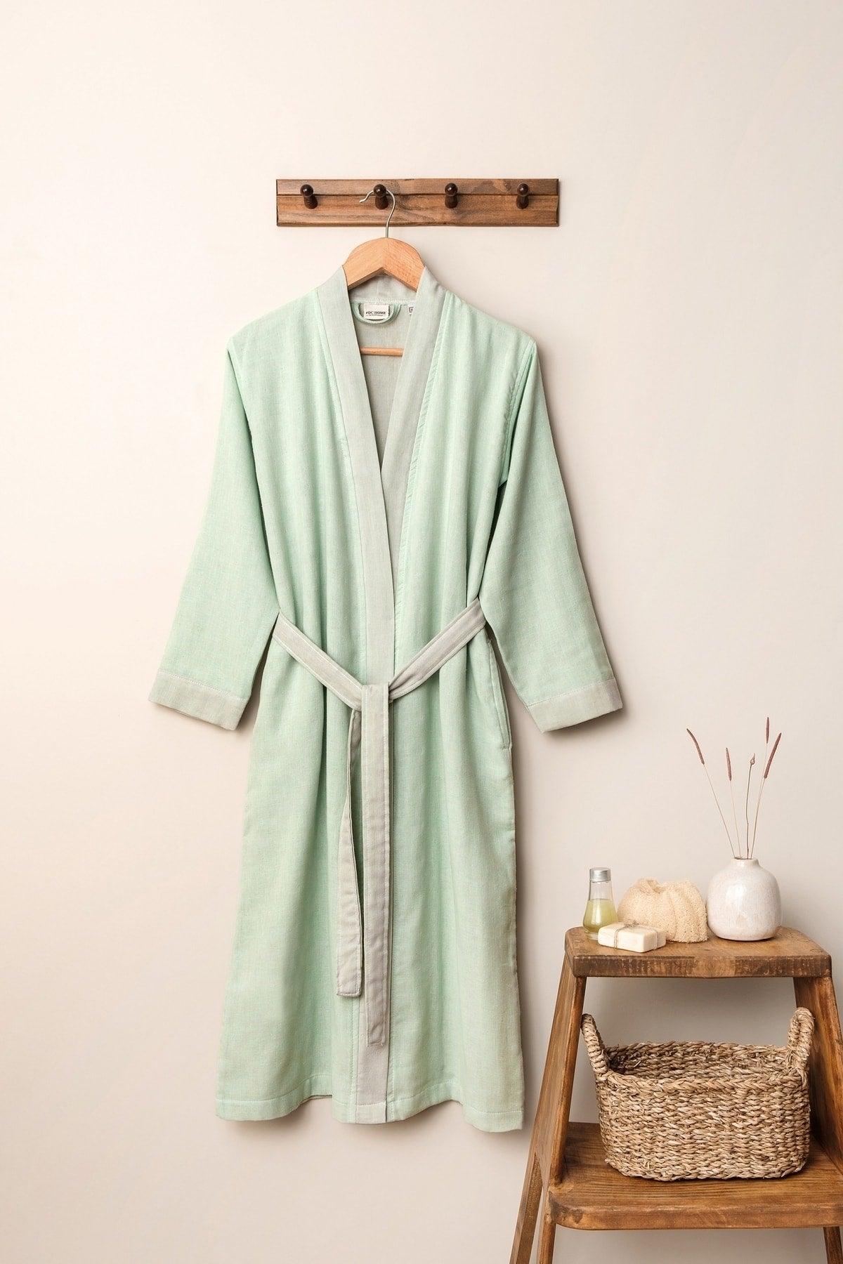 Unisex Karya Peshtemal Bathrobe Mint - Swordslife