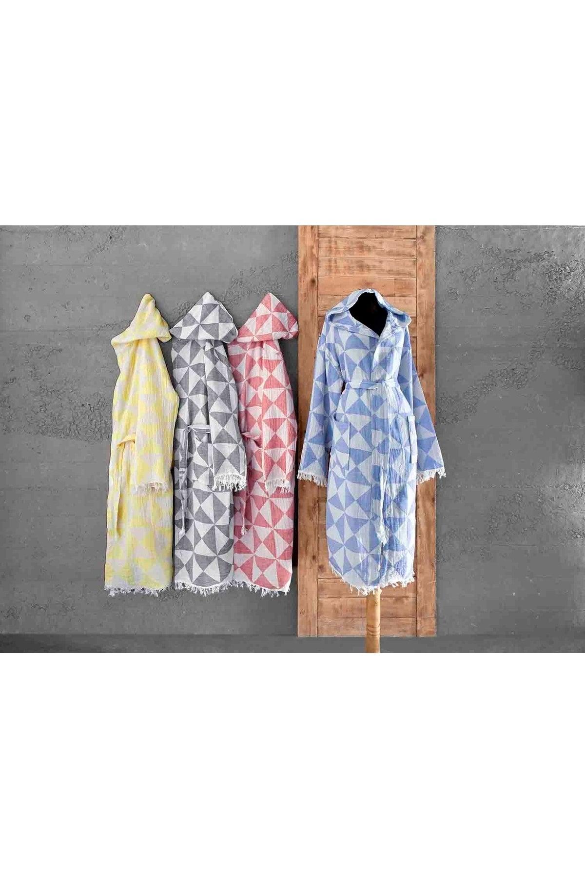 Pyramid Patterned Women's Peshtemal Beach Robe - Swordslife