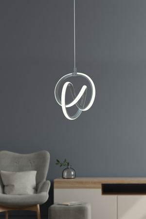 Venita Smoked Modern Pendant Lamp Led Chandelier White Light Living Room Kitchen Room Led Chandelier