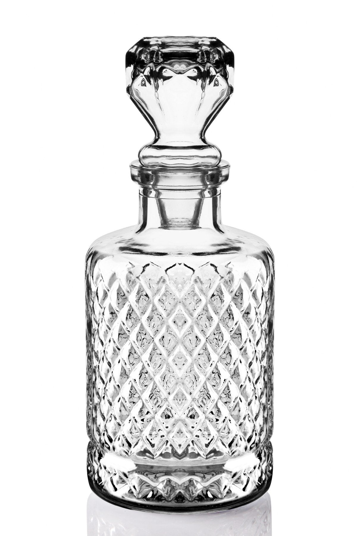 1,25Lt Crystal Cut Carafe&Bottle