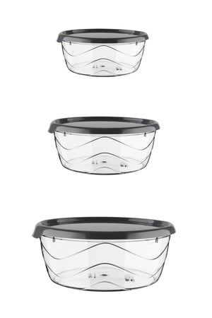 Round Storage Container Set Of 12 - Suitable For Microwave/Freezer Use (300-700-1100)