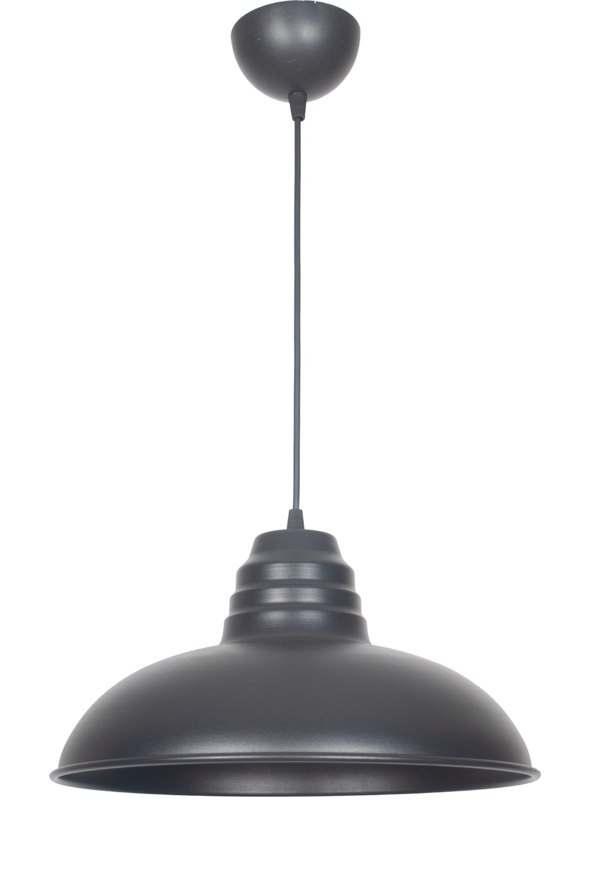 Sıdney Large (32 Cm Diameter) Retro Rustic Model Modern Metal Black Color Pendant Lamp Cafe - Kitchen Single Chandelier