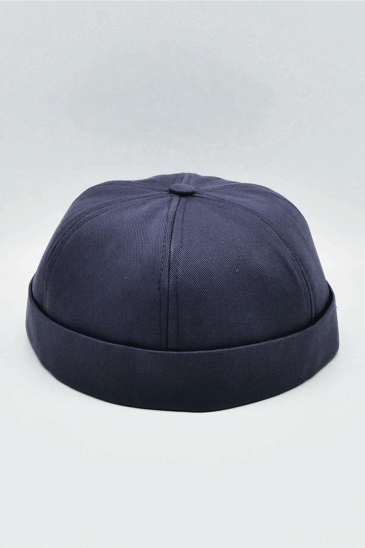 Navy Blue 100% Cotton Cap Docker Hat