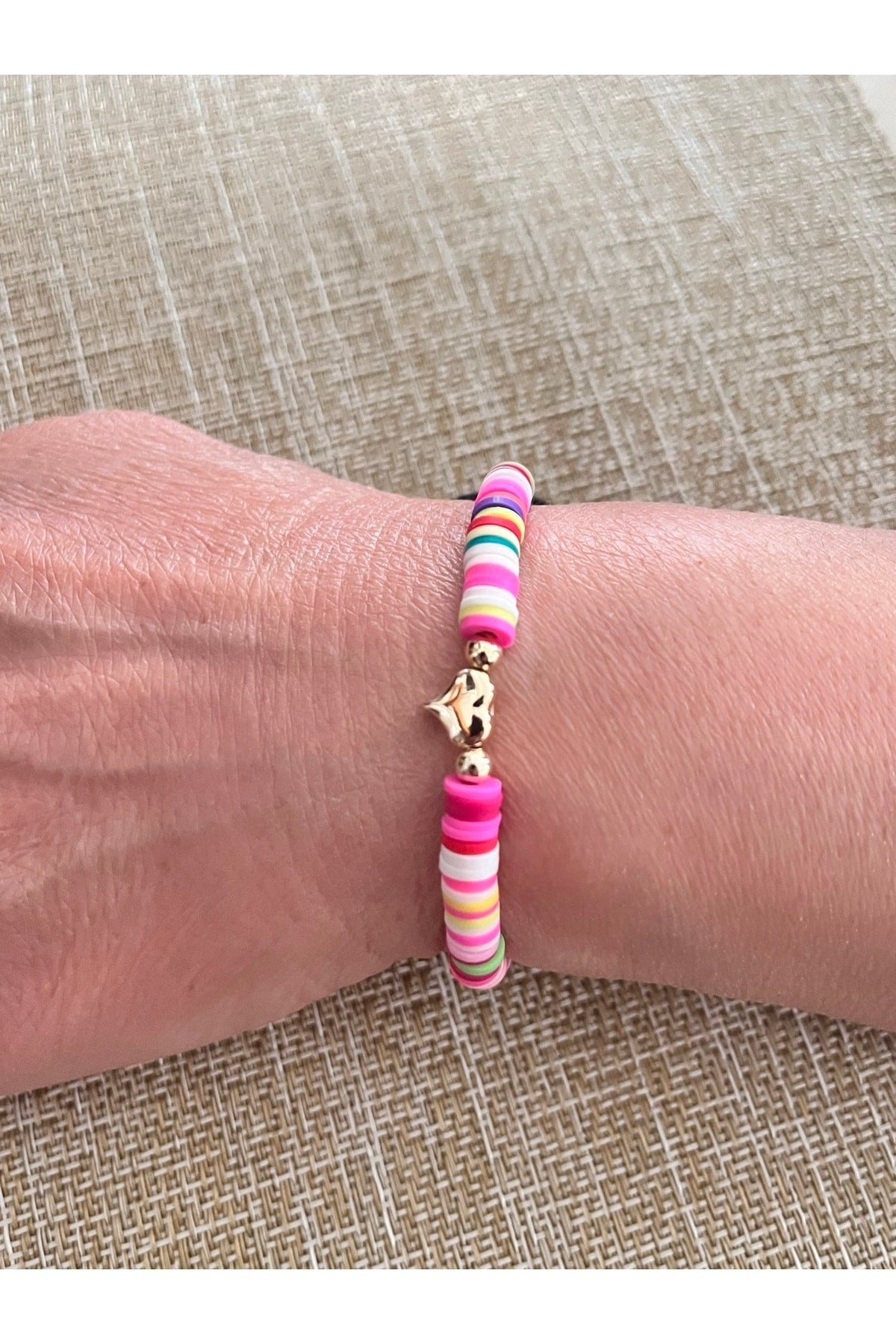 Heart Fimo Bead Bracelet-Women'S Bracelet-Gift Bracelet