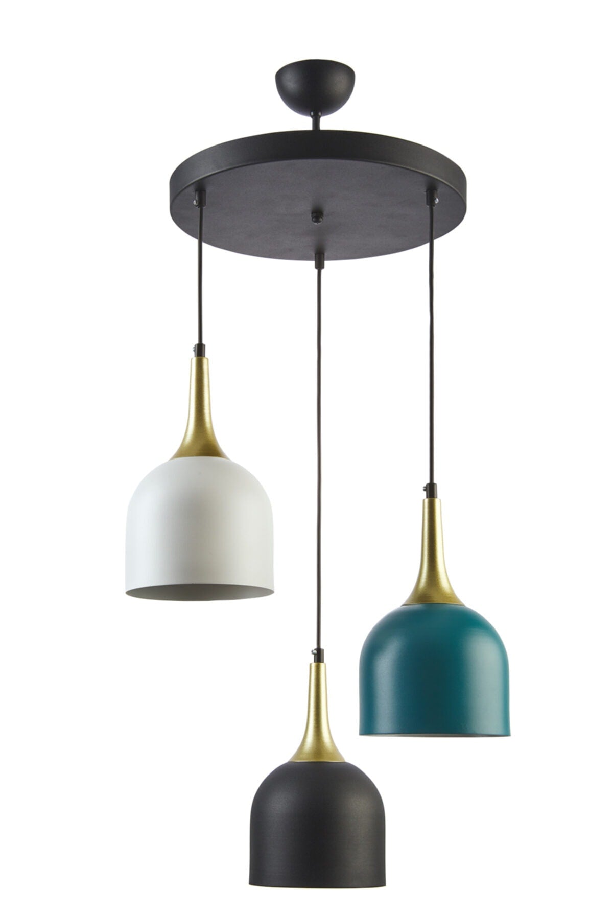 Reına Modern Design Metal Head Mix Color Pendant Lamp Cafe - Kitchen 3-Piece Chandelier