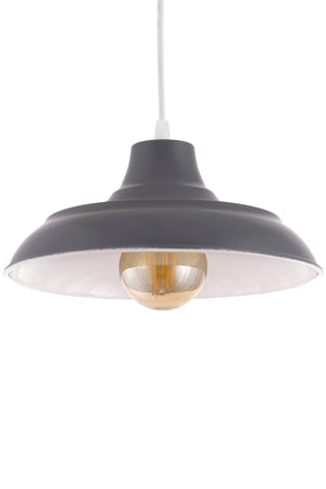 Fiyona Plaster Anthracite Single Pendant Chandelier - Çakır Avize