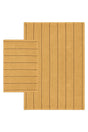 Basic Stripe Natural Cotton 2-Pack Bathroom Rug 60x100 50x60 Cm Spruce Yellow - Swordslife