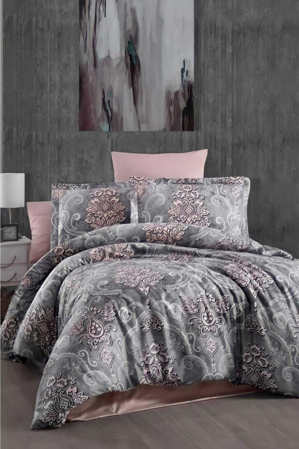 Double-Sided Double Duvet Cover Set with Elastic Linen - Swordslife