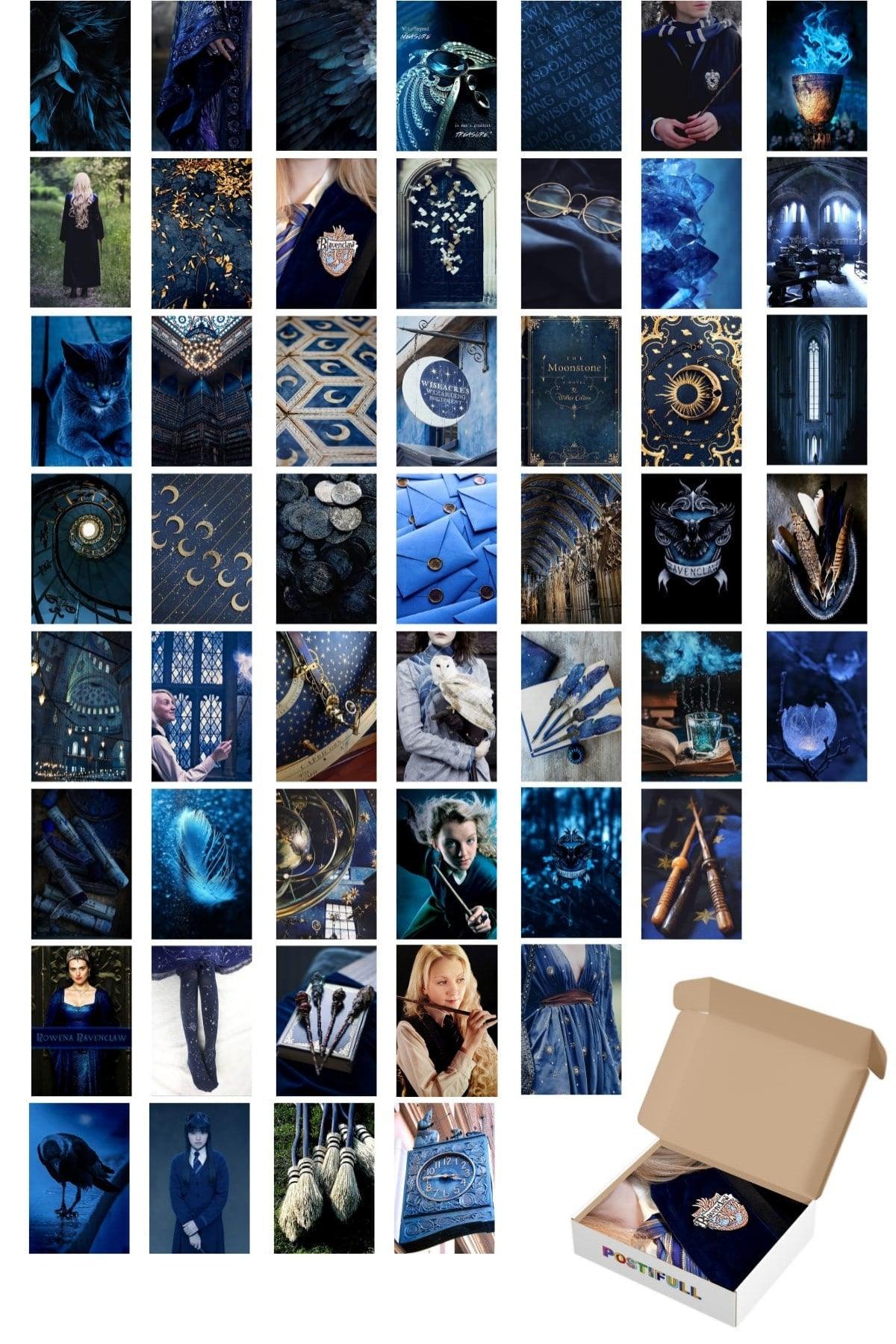 Harry Potter Poster Set - Adhesive Back - Ravenclaw Building - 50 Pieces - 10cm*15cm - Boxed Set - Swordslife