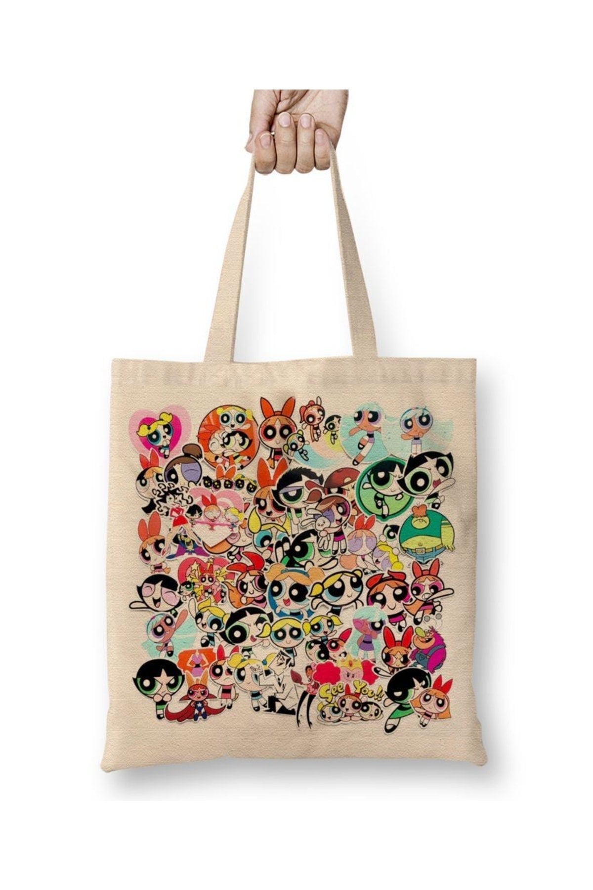 Powerpuff Girls Tote Bag Long Handle