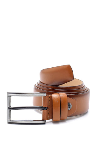 Men'S Brown Leather Belt