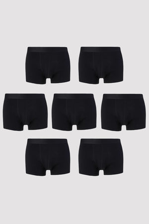 Men'S Boxer 7 Pack Black Pack Cotton Lycra