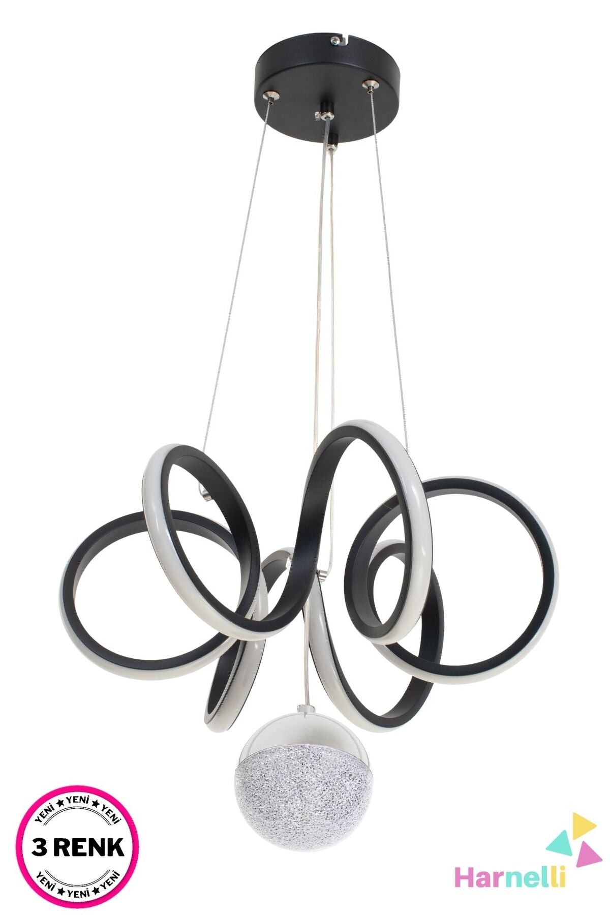 30 Cm Diameter 3 Colors Lightable Led Chandelier