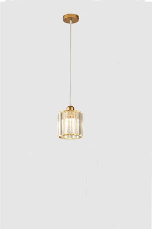 Pendant Lamp Single Gold Y-15 (Plaf. Plumbing) Crystal Stone Chandelier