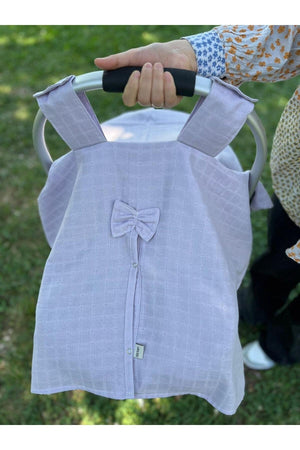 Run Baby Muslin Fabric Pushchair Cover (Lila) 75X100Cm